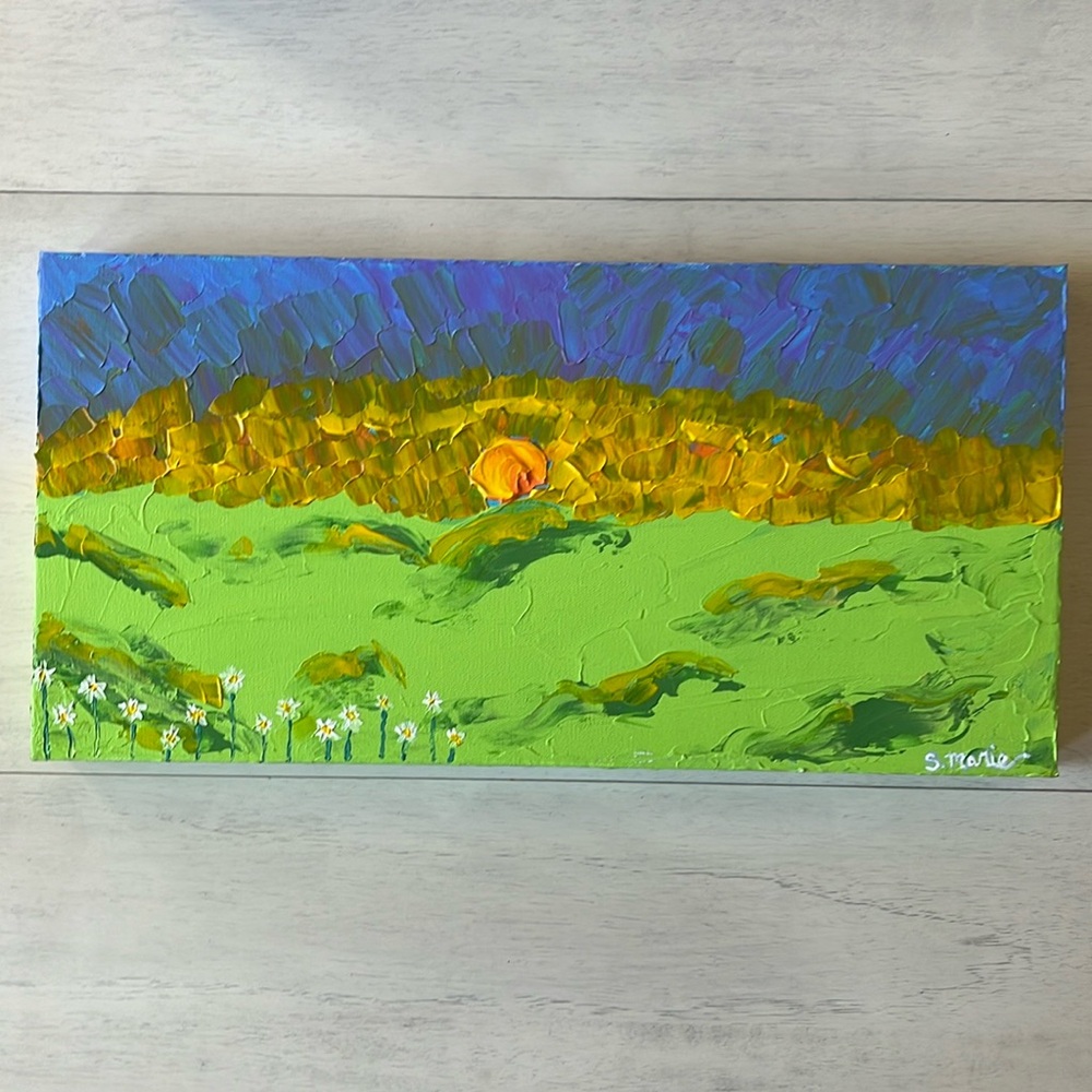 “Rise n Shine” a 10 x 20 painting by NOLA artist Shannon Marie